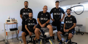 Το επιτελείο των φυσικοθεραπευτών του ASTERAS AKTOR